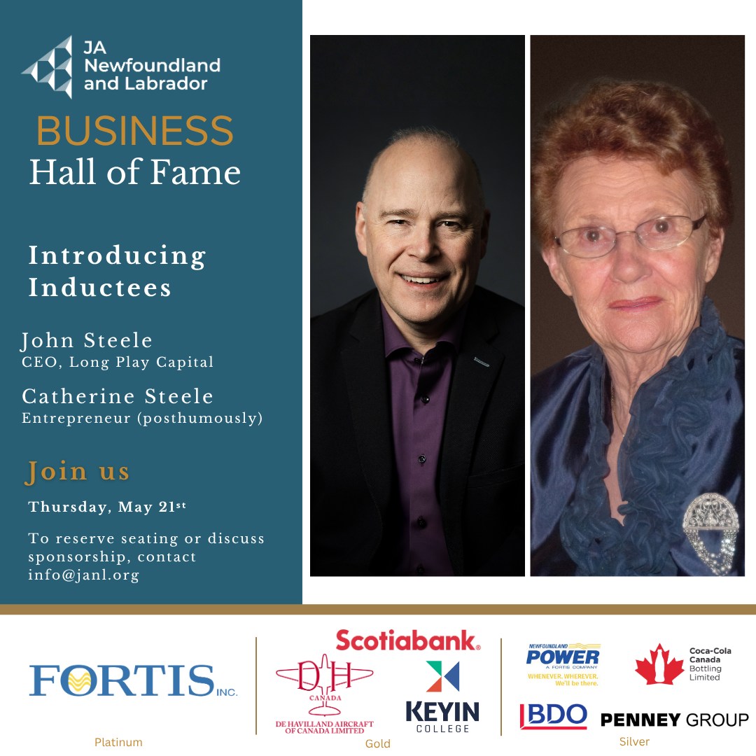 John and Catherine Steele Inducted into Junior Achievement NL Business ...